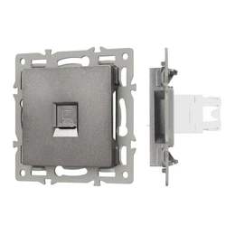 Фото #1 товара Механизм компьютерной розетки SCT-MPC1-PL-GR (RJ-45, CAT6) (Arlight, -)