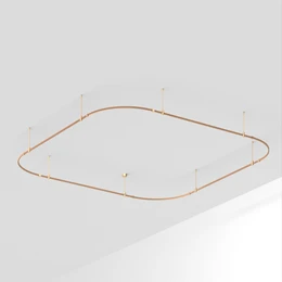 Фото #1 товара Основание ART-APRIORI-QUADRAT-SOFT-ROD-400-3500x3500 (GD) (Arlight, IP20 Металл, 3 года)