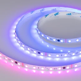 Фото #1 товара Светодиодная лента SPI-B60-10mm 24V RGB-PX6-BPT (12 W/m, IP20, 5060, 5m) (Arlight, бегущий огонь)