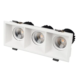 Фото #1 товара Светильник MS-FLOW-BUILT-S230x85-3x12W Warm3000 (WH, 55 deg, 230V) (Arlight, IP20 Металл, 5 лет)
