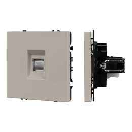 Фото #1 товара Механизм телефонной розетки SCT-NOBE-MTL1-SFPL-CA (RJ-11, 4C) (Arlight, Кашемир)