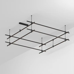 Фото #1 товара Основание ART-APRIORI-QUADRAT-2-ROD-400-2000x2000 (BK) (Arlight, IP20 Металл, 3 года)