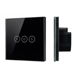 Фото #1 товара Выключатель сенсорный SWT-OMALI-S03-ZB-BK (250V, 10A, Zigbee) (Arlight, Стекло)