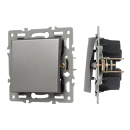 Фото #1 товара Механизм выключателя одноклавишный перекрёстный SWT-MKX1-PL-GR (250V, 16A) (Arlight, -)