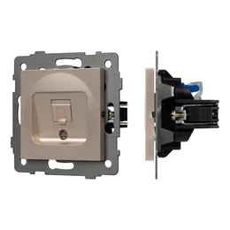 Фото #1 товара Механизм компьютерной розетки SCT-MPC1-PL-GD-V (RJ-45, CAT6) (Arlight, -)