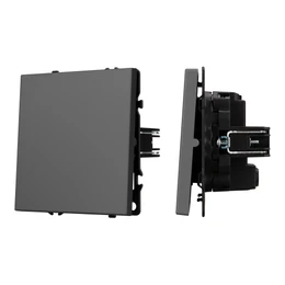 Фото #1 товара Механизм выключателя одноклавишный перекрёстный SWT-NOBE-MKX1-SFPL-GR (230V, 10A) (Arlight, Серый базальт)