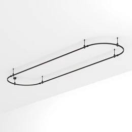 Фото #1 товара Основание ART-APRIORI-OVAL-ROD-200-4000x1000 (BK) (Arlight, IP20 Металл, 3 года)