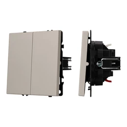 Фото #1 товара Механизм звонкового выключателя двухклавишный SWT-NOBE-MKR2-SFPL-CA (230V, 10A) (Arlight, Кашемир)