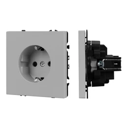 Фото #1 товара ARL NOBE Розетка зк со шторками софт-тач никель SCT-MEU-SFPL-IS (250V, 16A) (Arlight, -)