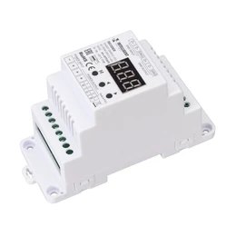 Фото #1 товара INTELLIGENT ARLIGHT Декодер SMART-DMX512-103-62-RDM-DIN (12-48V, 3x6A) (IARL, IP20 Пластик, 5 лет)