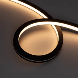 Фото #1 товара Светодиодная лента герметичная NOVA-TOP-BLACK-A120-16x15mm 24V Warm3000 (10 W/m, IP67, 2835, 5m, wire x2) (Arlight, Вывод боковой, 5 лет)