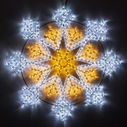 Фото #1 товара Световая Фигура ARD-SNOWFLAKE-M12-900x900-576LED White/Warm (230V, 36W) (Ardecoled, IP65)
