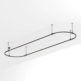 Фото #1 товара Основание ART-APRIORI-OVAL-ROD-400-4000x1000 (BK) (Arlight, IP20 Металл, 3 года)