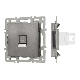 Фото #1 товара Механизм компьютерной розетки SCT-MPC1-PL-GR (RJ-45, CAT6) (Arlight, -)
