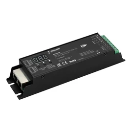 Фото #1 товара INTELLIGENT ARLIGHT Декодер SMART-DMX512-304-83-RDM-SUF Black (12-48V, 4x8A, RJ-45) (IARL, IP20 Металл, 5 лет)