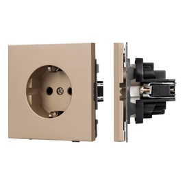 Фото #1 товара Механизм электрической розетки SCT-TENDO-MEU1-PL-GD (230V, 16A) (Arlight, Песочный)
