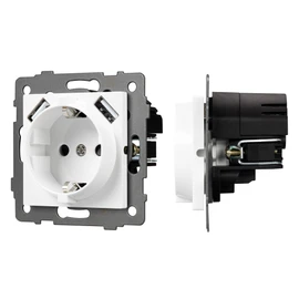 Фото #1 товара Механизм розетки с USB зарядкой SCT-MUAA-PL-WH-V (250V, 16A) (Arlight, -)