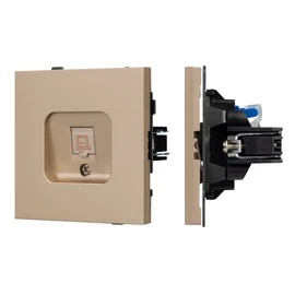 Фото #1 товара Механизм компьютерной розетки SCT-TENDO-MPC1-PL-GD (RJ-45, CAT6) (Arlight, Песочный)