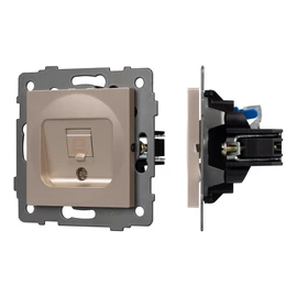 Фото #1 товара Механизм компьютерной розетки SCT-MPC1-PL-GD-V (RJ-45, CAT6) (Arlight, -)