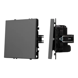 Фото #1 товара Механизм выключателя одноклавишный перекрёстный SWT-NOBE-MKX1-SFPL-GR (230V, 10A) (Arlight, Серый базальт)