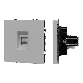 Фото #1 товара Механизм телефонной розетки SCT-NOBE-MTL1-SFPL-IS (RJ-11, 4C) (Arlight, Никель)