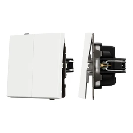 Фото #1 товара Механизм выключателя двухклавишный непроходной SWT-TENDO-MK02-SFPL-WH (230V, 10A) (Arlight, Матовый белый)