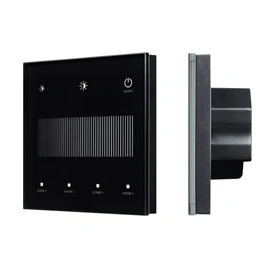 Фото #1 товара INTELLIGENT ARLIGHT Сенсорная панель SMART-DALI-301-11-1G-4SC-DIM-IN Black (BUS/24V, Touch, 2.4G) (IARL, IP20 Пластик, 5 лет)