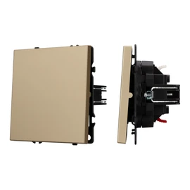 Фото #1 товара Механизм выключателя одноклавишный непроходной SWT-NOBE-MK01-SFPL-GD (230V, 10A) (Arlight, Золотой песок)