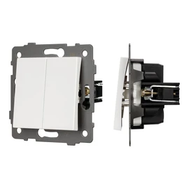 Фото #1 товара Механизм выключателя двухклавишный проходной SWT-MKP2-PL-WH-V (250V, 10A) (Arlight, -)