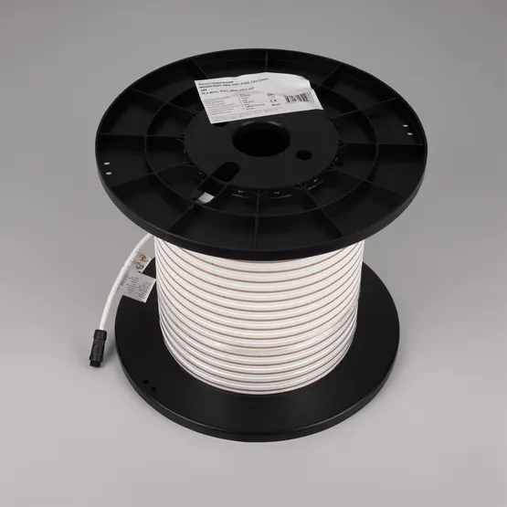Фото #4 товара Светодиодная лента герметичная MOONLIGHT-PRO-TOP-X320-13x12mm 48V Day4000 (9.6 W/m, IP67, 30m, wire x2) (Arlight, Вывод боковой, 7 лет)