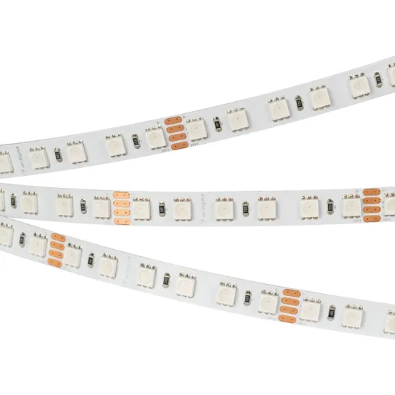 Фото #5 товара Светодиодная лента RT-B84-10mm 24V RGB (21 W/m, IP20, 5060, 5m) (Arlight, Открытый)