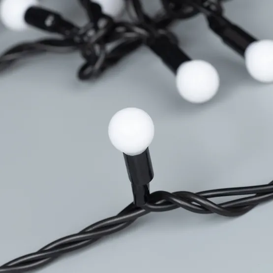 Фото #4 товара Светодиодная гирлянда ARD-BALL-CLASSIC-D13-5000-BLACK-50LED WARM (230V, 3.5W) (Ardecoled, IP65)