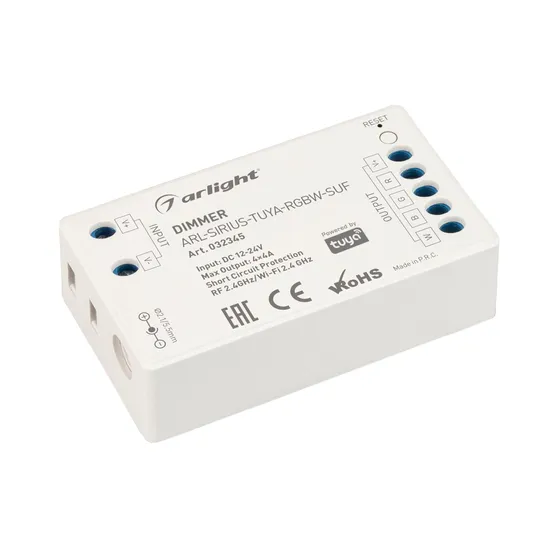 Фото #1 товара Диммер ARL-SIRIUS-TUYA-RGBW-SUF (12-24V, 4x4A, 2.4G) (Arlight, Контроллер)