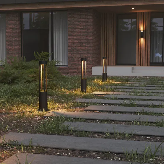 Фото #6 товара Светильник LGD-CASTELLO-BOLL-H1000-20W Warm3500-MIX (GR, 80 deg, 230V) (Arlight, IP65 Металл, 5 лет)