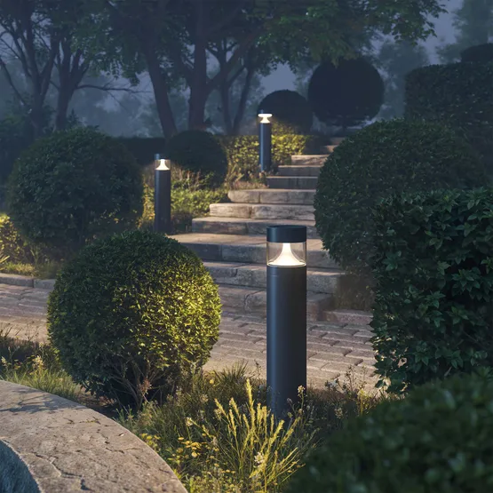 Фото #6 товара Светильник LGD-LANDMARK-BOLL-H1200-20W Warm3500-MIX (GR, 300 deg, 230V) (Arlight, IP65 Металл, 5 лет)