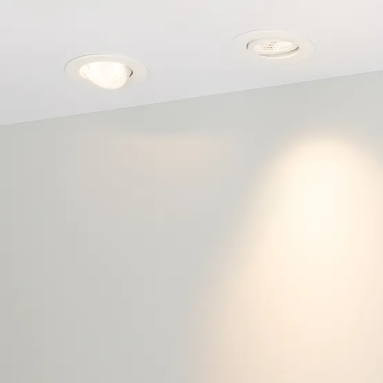 Фото #4 товара Светильник LTD-POLAR-TURN-R90-7W Warm3000 (WH, 36 deg, 230V) (Arlight, IP20 Пластик, 3 года)