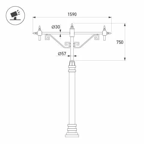 Фото #2 товара Кронштейн OXOR-SB4-2 BLACK (Arlight, Сталь)