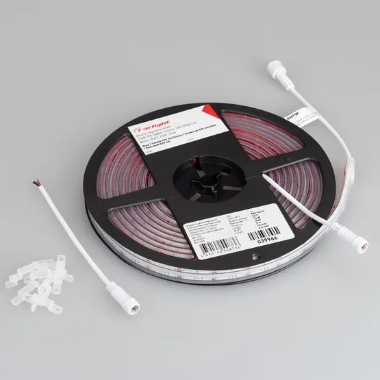 Фото #2 товара Светодиодная лента герметичная COB-PS-X840-12mm 24V RGB (16 W/m, IP67, CSP, 5m) (Arlight, -)