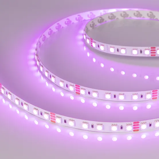 Фото #7 товара Светодиодная лента RT-B84-10mm 24V RGB (21 W/m, IP20, 5060, 5m) (Arlight, Открытый)