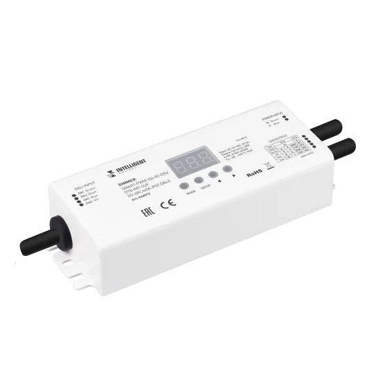 Фото товара INTELLIGENT ARLIGHT Диммер SMART-PWM-104-82-DT6/DT8-WP-SUF (12-48V, 4x5A, IP67, DALI) (IARL, IP67 Пластик, 5 лет)