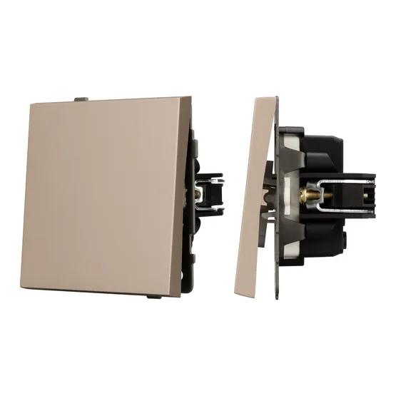 Фото #1 товара Механизм выключателя одноклавишный перекрёстный SWT-TENDO-MKX1-PL-GD (230V, 10A) (Arlight, Песочный)