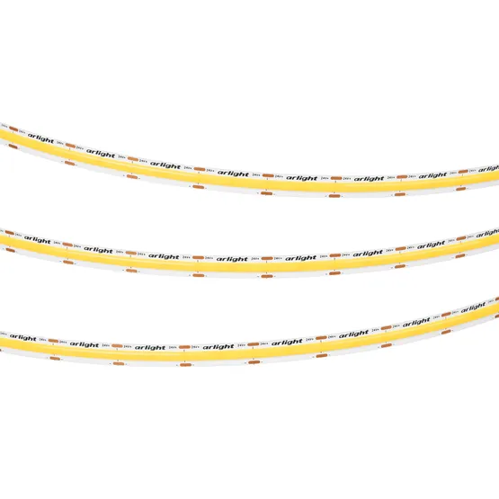 Фото #3 товара Светодиодная лента COB-X576-10mm 24V Warm3500 (15 W/m, IP20, 5m) (Arlight, высок.эфф.150 лм/Вт)