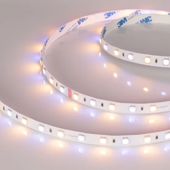 Фото #3 товара Светодиодная лента RT-B60-10mm 24V RGBW-Warm (14.4 W/m, IP20, 5m) (Arlight, Открытый)