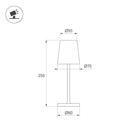 Фото #8 товара Светильник SP-DAISY-TAB-1.5W Warm3000-MIX (RS, 90 deg) (Arlight, IP54 Металл, 2 года)