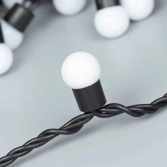 Фото #3 товара Светодиодная гирлянда ARD-BALL-CLASSIC-D17.5-20000-BLACK-200LED BLUE (230V, 14W) (Ardecoled, IP65)