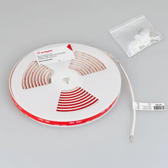 Фото #3 товара Светодиодная лента герметичная COB-PS-X480-12mm 24V White6000 (15 W/m, IP67, CSP, 5m) (Arlight, -)