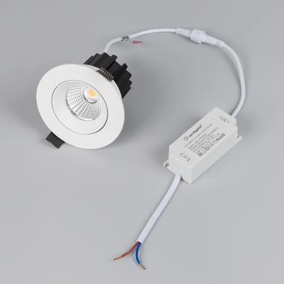 Фото #4 товара Светильник MS-ATOLL-BUILT-TURN-R94-10W Warm3000 (WH, 60 deg, 230V) (Arlight, IP54 Металл, 5 лет)