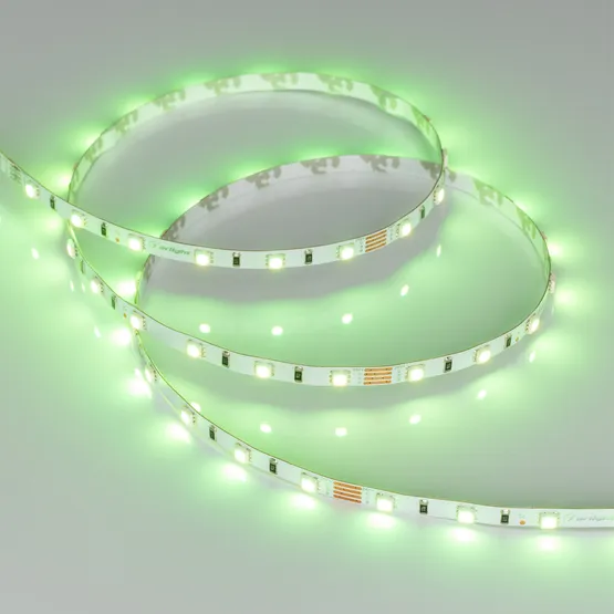 Фото #2 товара Светодиодная лента RT-G60-5mm 24V RGB (6.6 W/m, IP20, 3838, 5m) (Arlight, узкая)