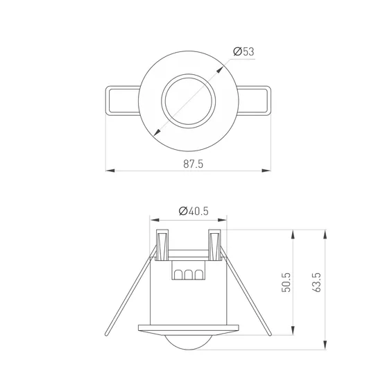 Фото #2 товара Датчик движения PRIME-PIR-BUILT-R53-200W (230V, 1.7A, MULTI, IP20) (Arlight, IP20 Пластик, 2 года)