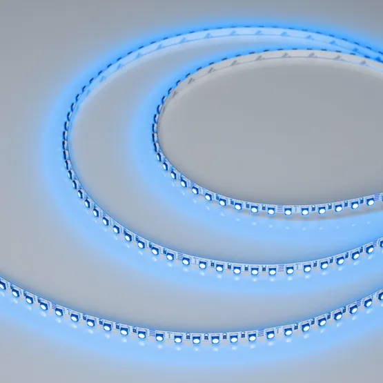 Фото #2 товара Светодиодная лента MINI-F120-5mm 24V RGB (8 W/m, IP20, 3535, 5m) (Arlight, узкая)